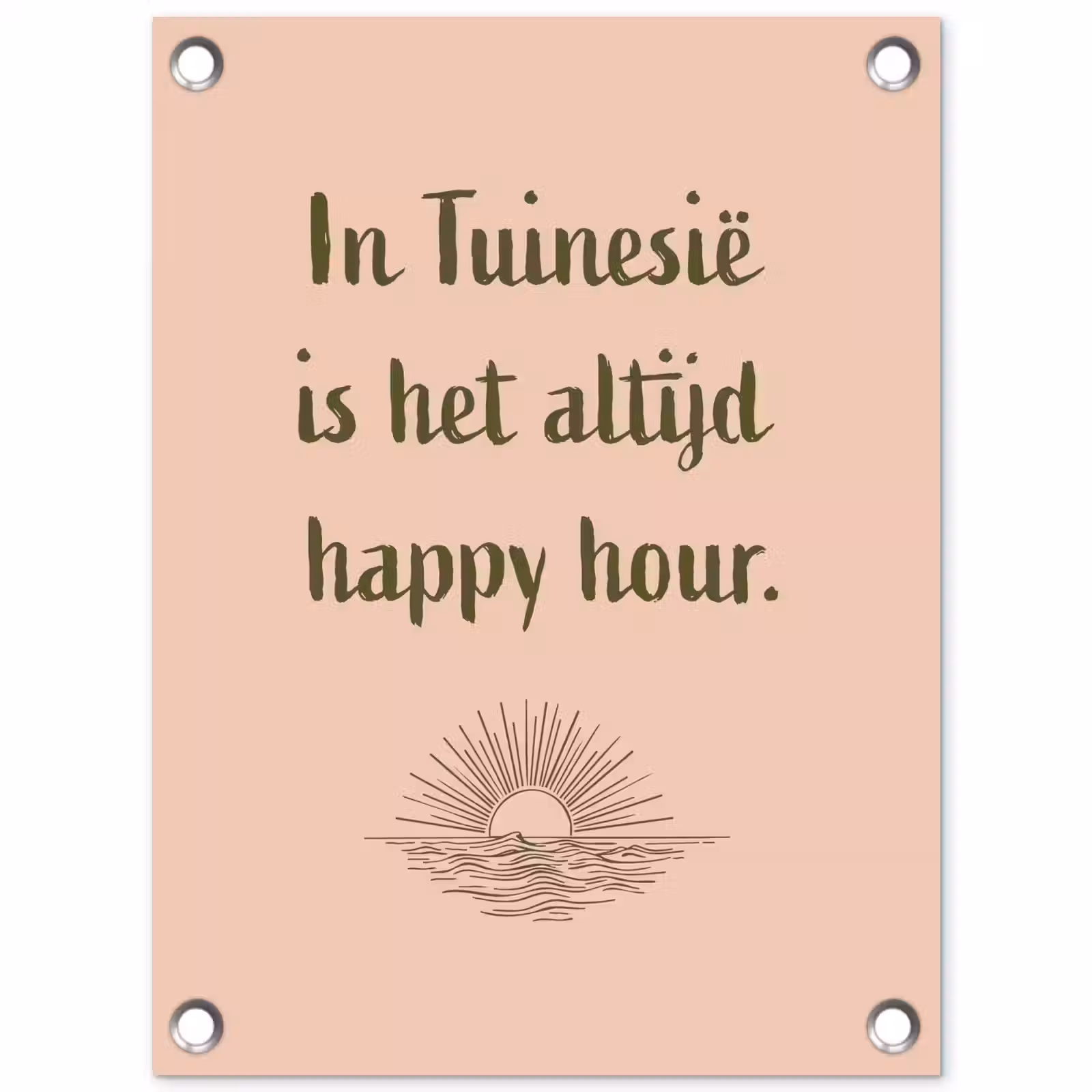 Tuinposter - Tuin - Roze - Quote - Zon — 1
