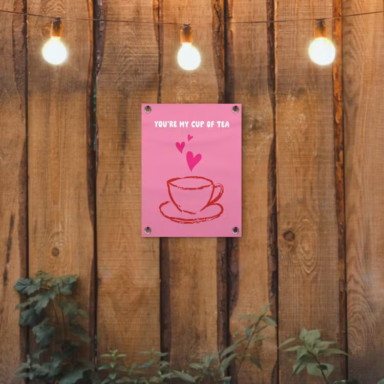 Tuinposter - Thee - Roze - Valentijn - Tekst — 2