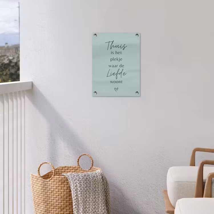 Tuinposter - Thuis is het plekje waar de liefde woont — 3