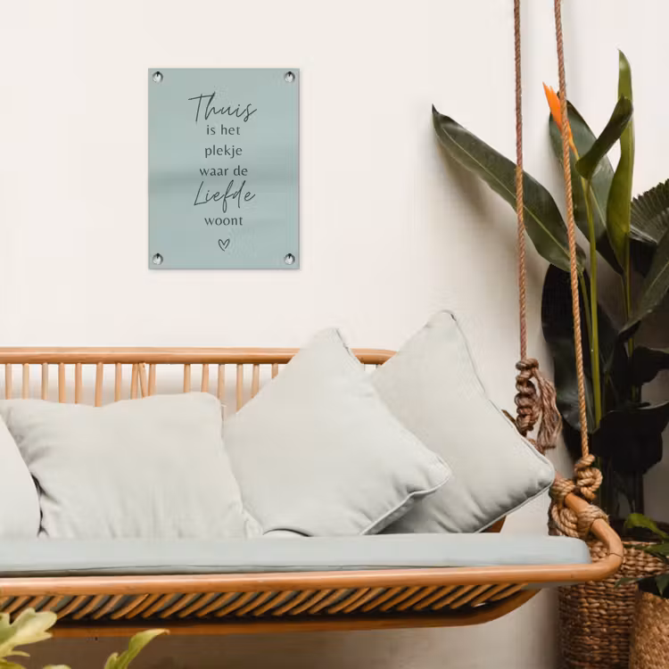 Tuinposter - Thuis is het plekje waar de liefde woont — 5