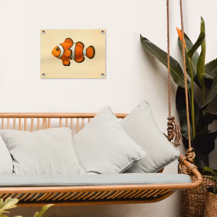 Tuinposter - Vis - Oranje - Strepen — 5