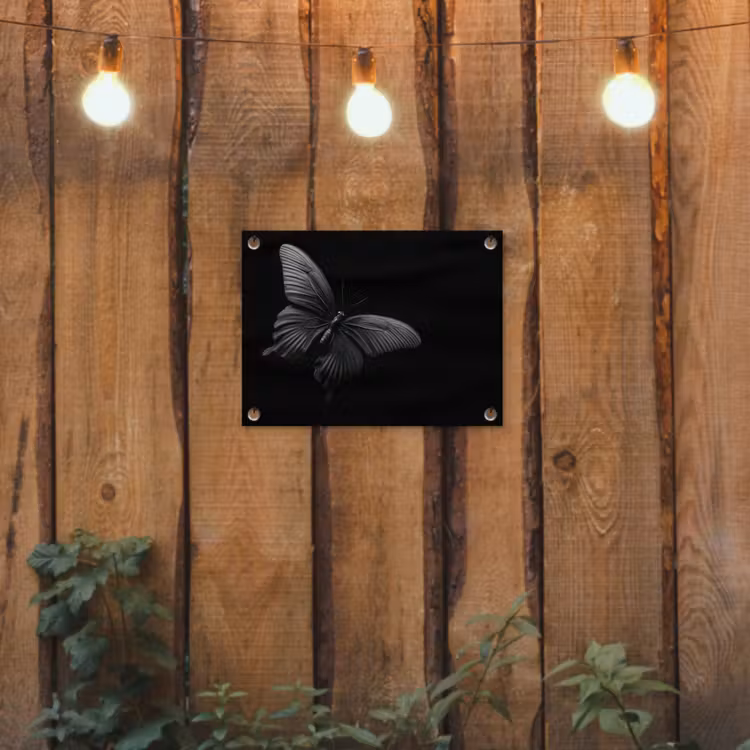 Tuinposter - Vlinder - Zwart - Insect - Dieren — 2