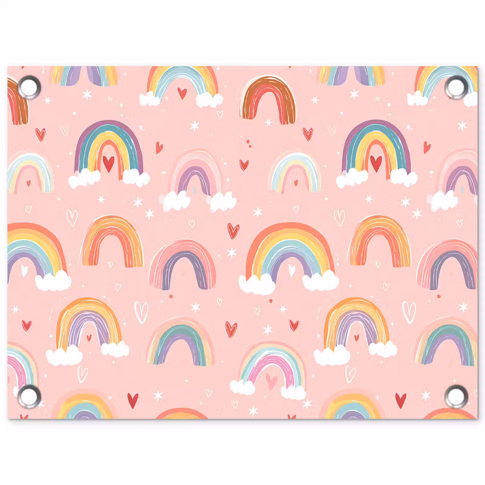 Tuinposter - Regenboog - Patroon - Pastel — 1