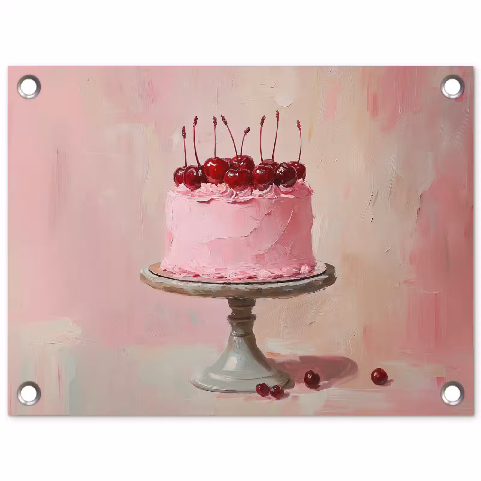 Tuinposter - Taart - Pink - Cherry — 1