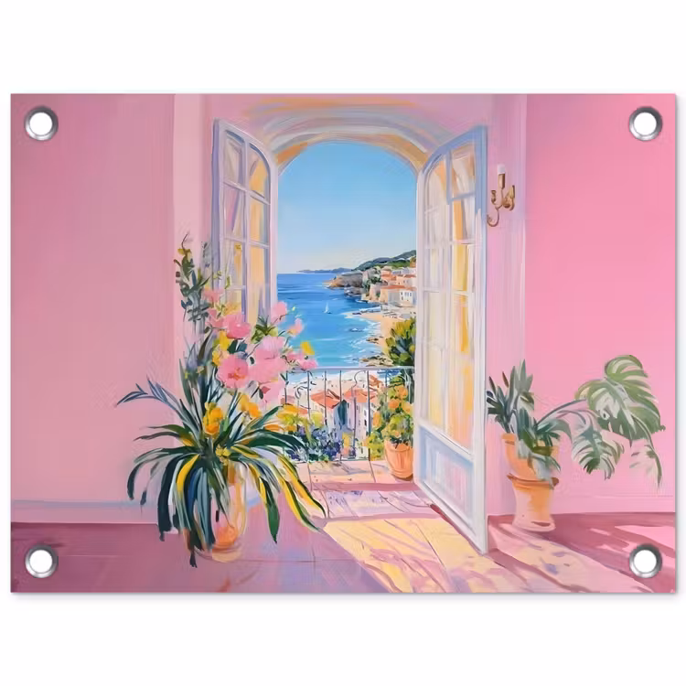 Tuinposter - Roze - Buiten - Verf — 1