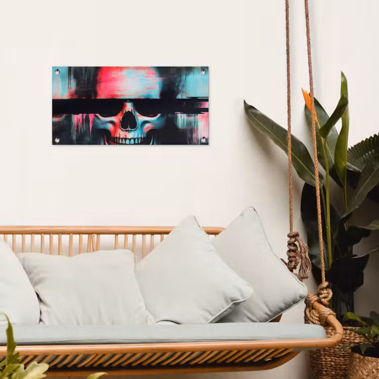 Tuinposter - Schedels - Glitch - Cyberpunk — 5