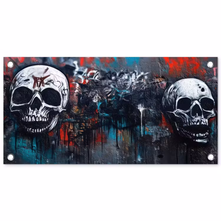 Tuinposter - Schedels - Graffiti - Abstract — 1