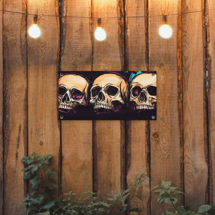 Tuinposter - Schedels - Graffiti - Neon — 2