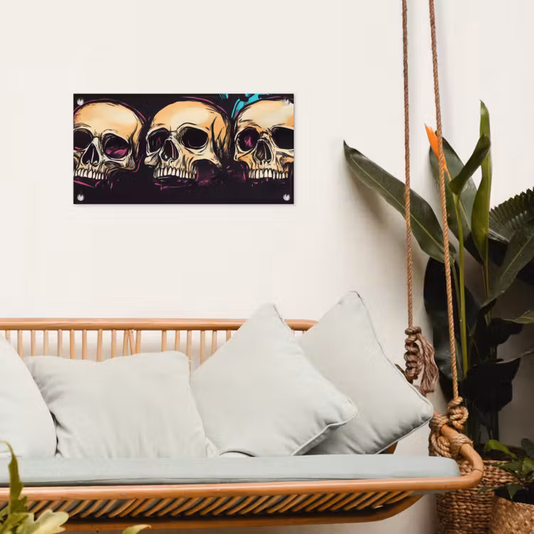 Tuinposter - Schedels - Graffiti - Neon — 5