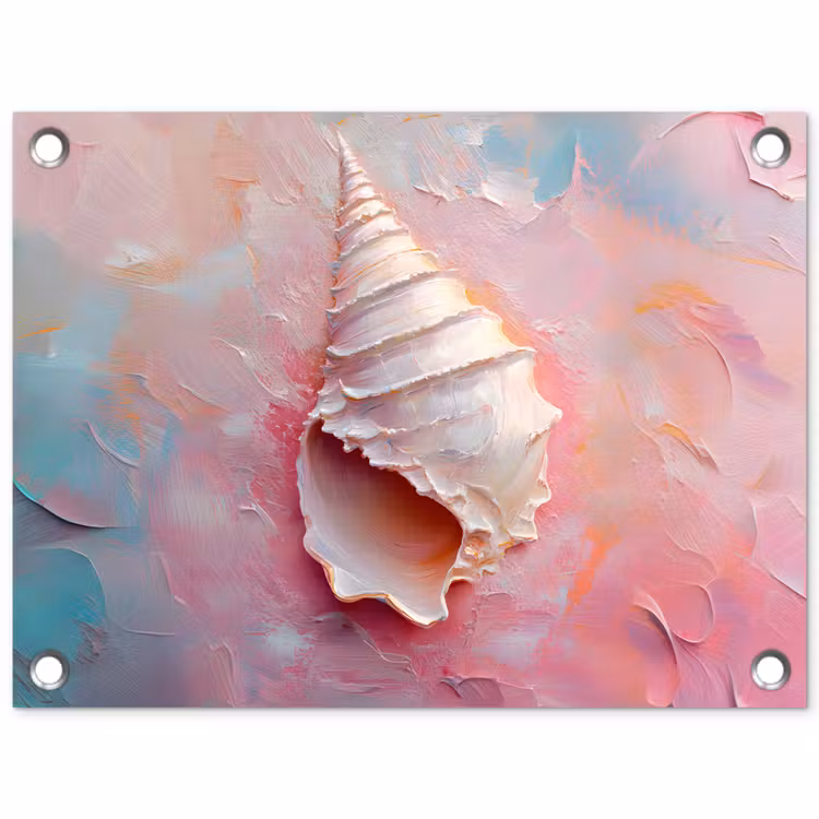 Tuinposter - Schelp - Pastel - Pink — 1