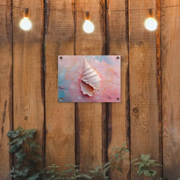 Tuinposter - Schelp - Pastel - Pink — 2