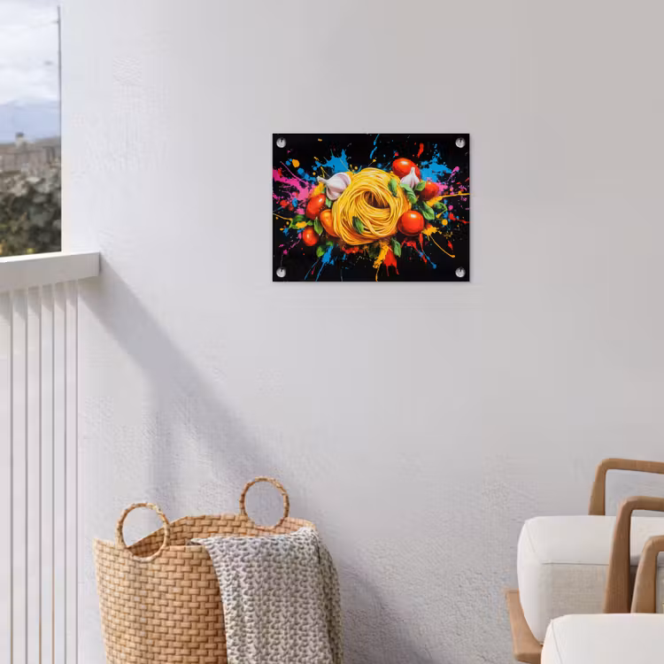 Tuinposter - Spaghetti - Graffiti - Verf - Kleurrijk - Eten - Modern — 3