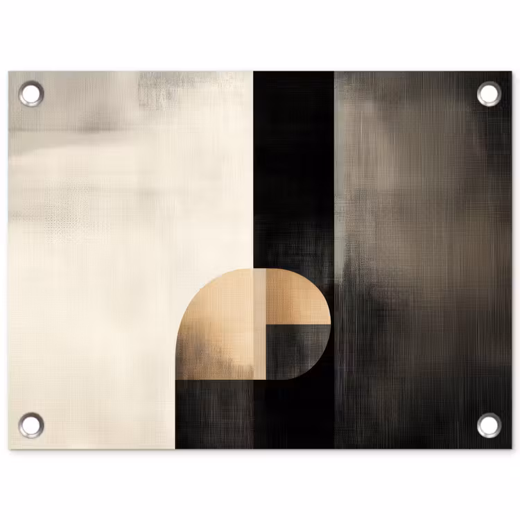Tuinposter - Vormen - Modern - Zwart — 1