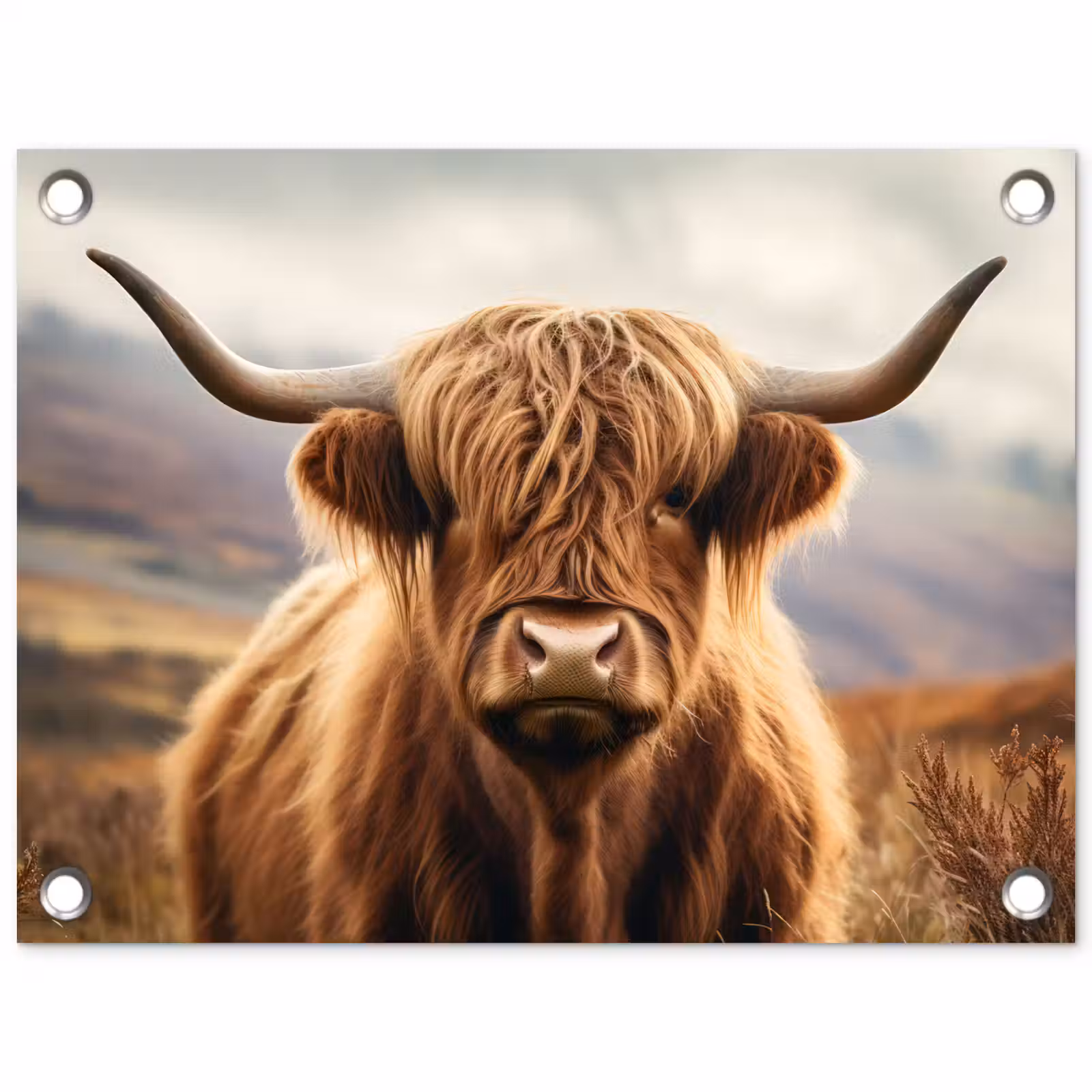 Tuinposter - Schotse hooglander - Landschap - Dier — 1