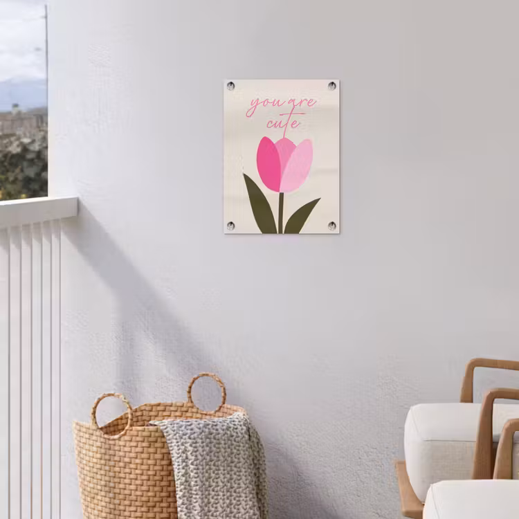 Tuinposter - Tulp - Roze - Valentijn - Bloem — 3