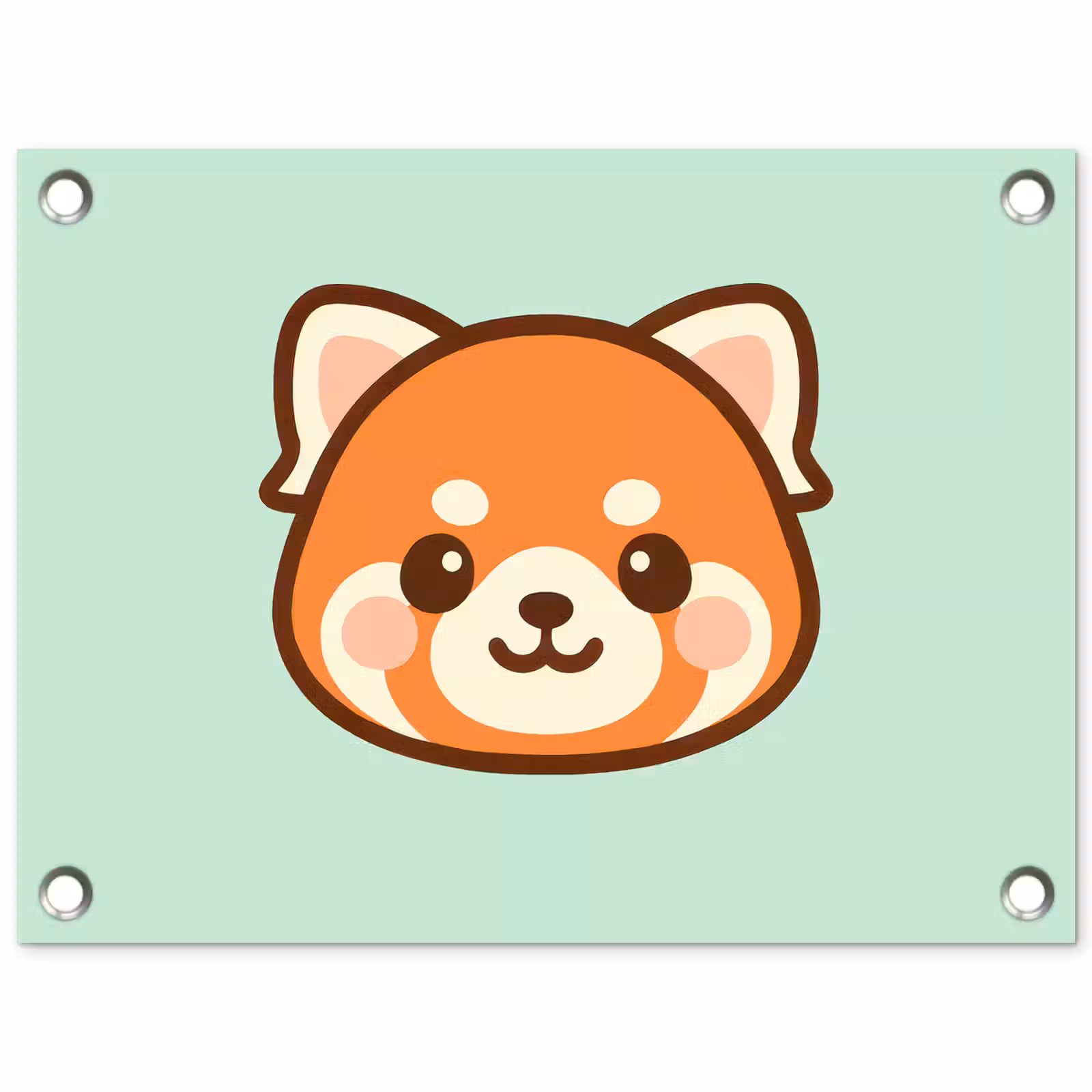 Tuinposter - Rode panda - Groen - Cartoon — 1