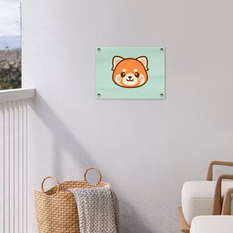 Tuinposter - Rode panda - Groen - Cartoon — 3