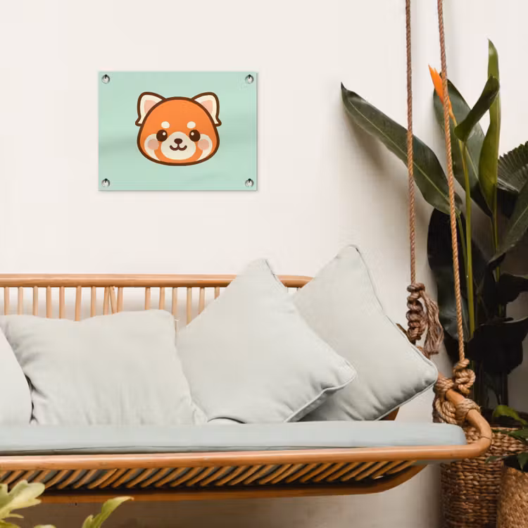 Tuinposter - Rode panda - Groen - Cartoon — 5