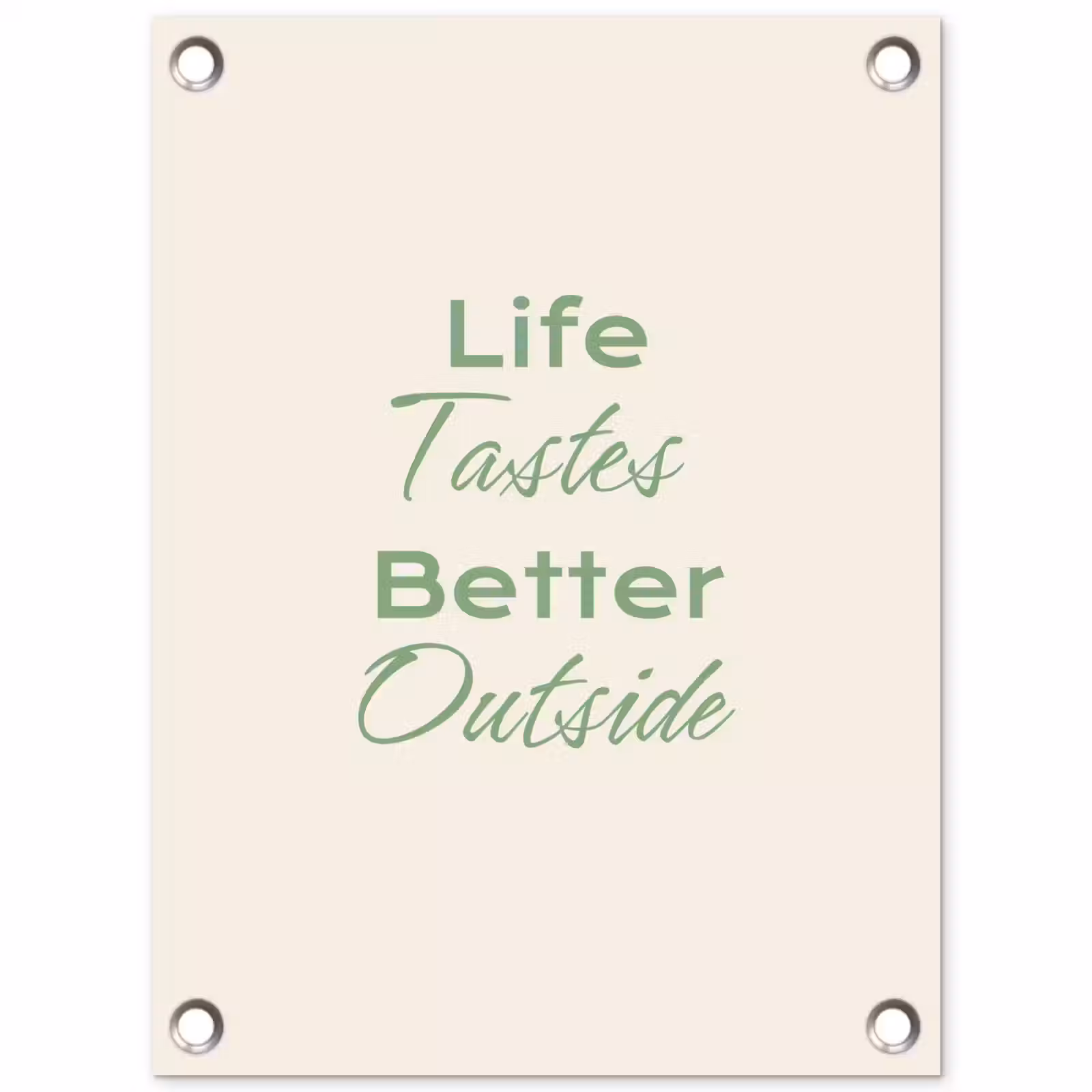 Tuinposter - Tekst - Sierlijk - Letters - Groen — 1