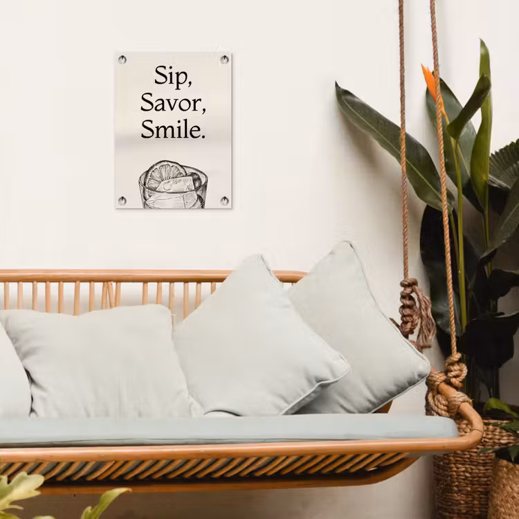 Tuinposter - Tekst - Glas - Getekend - Citroen — 5