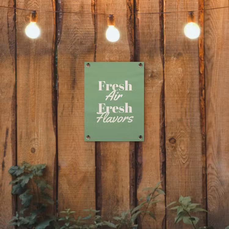 Tuinposter - Tekst - Groen - Sierlijk - Letters — 2