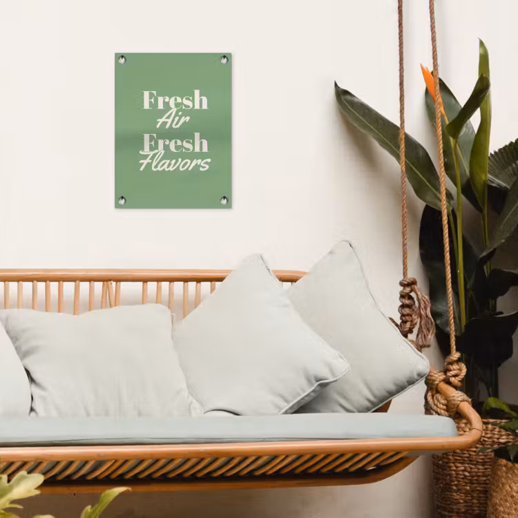 Tuinposter - Tekst - Groen - Sierlijk - Letters — 5