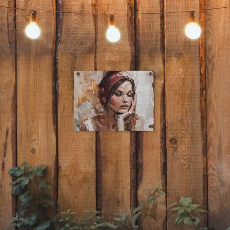 Tuinposter - Vrouw - Verflook - Portret - Modern — 2