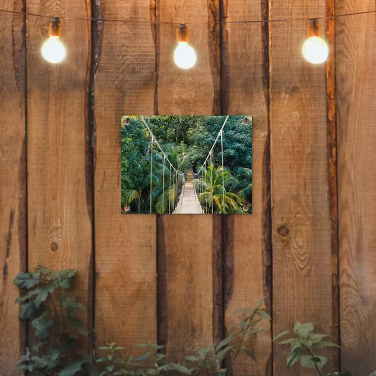 Tuinposter - Touwbrug in het Tropisch Woud — 2