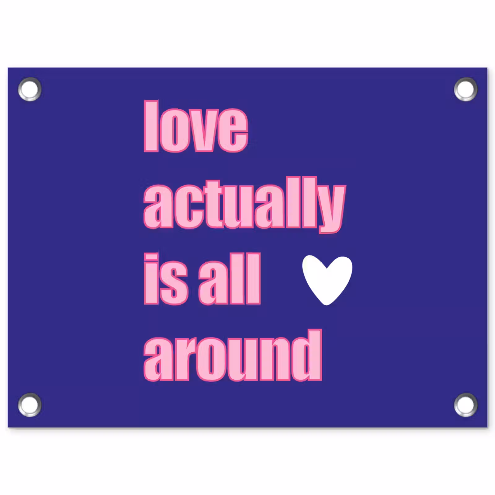 Tuinposter - Tekst - Valentijn - Love - Blauw — 1