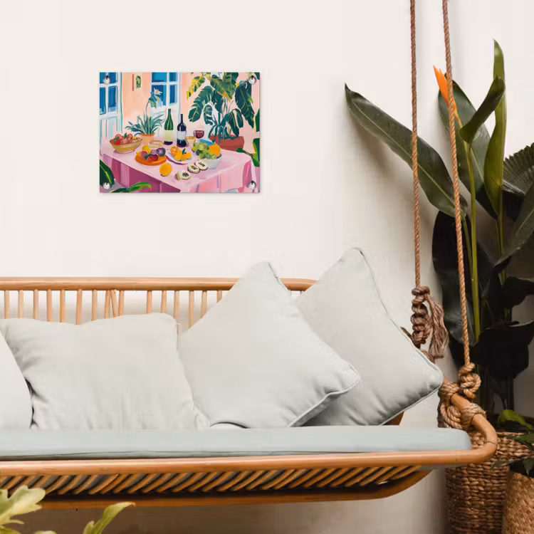 Tuinposter - Tafel - Wijn - Fruit — 5