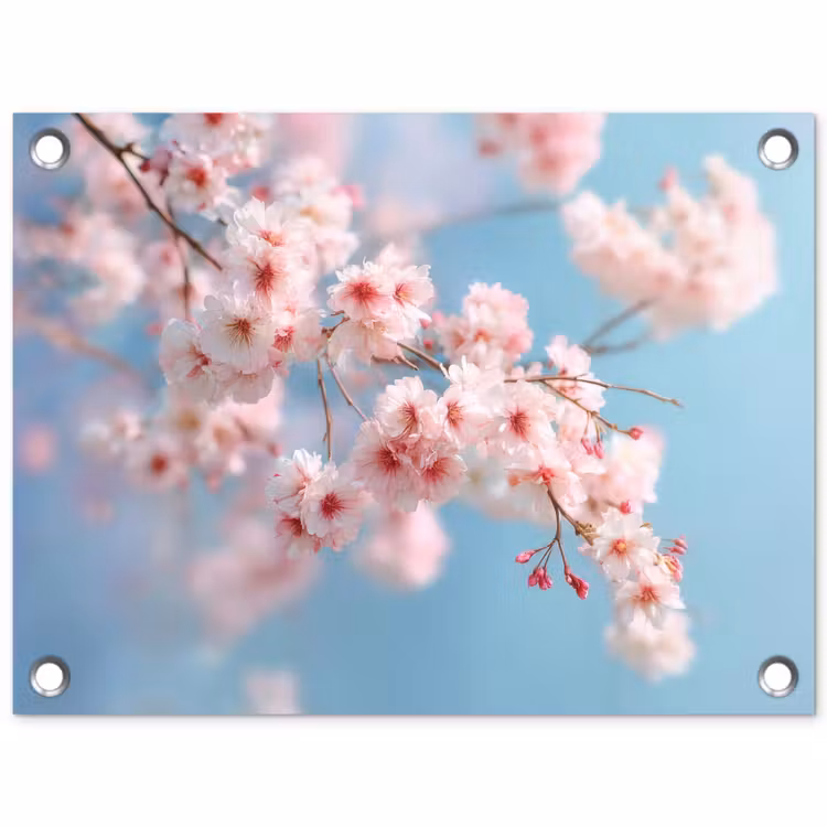 Tuinposter - Takken - Bloesems - Roze — 1