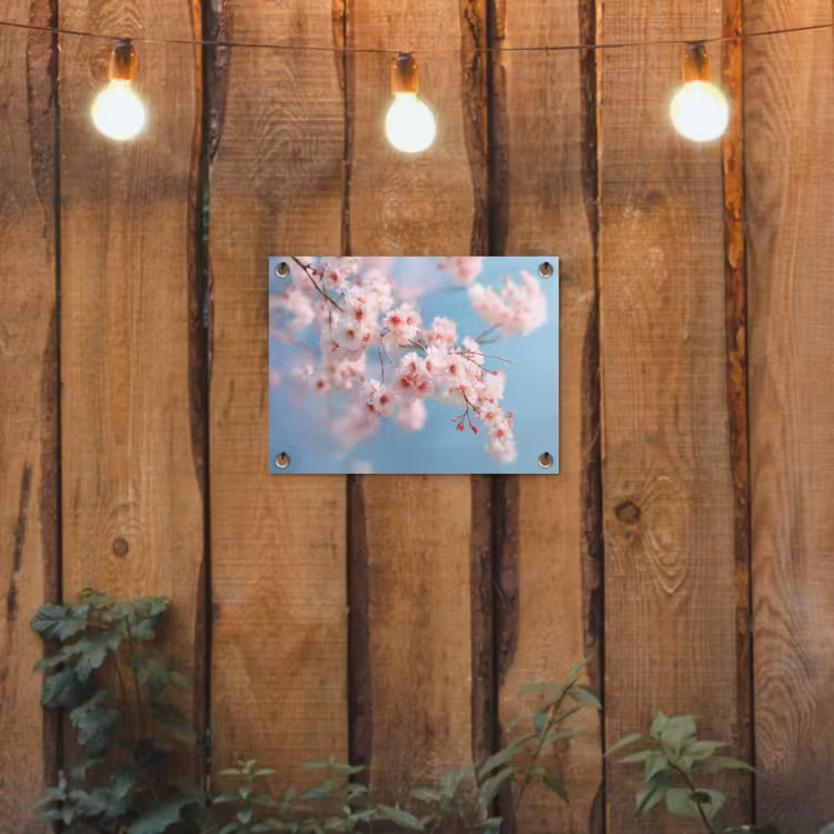 Tuinposter - Takken - Bloesems - Roze — 2