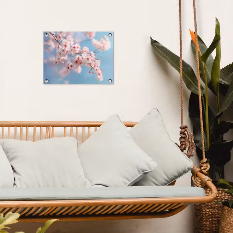 Tuinposter - Takken - Bloesems - Roze — 5
