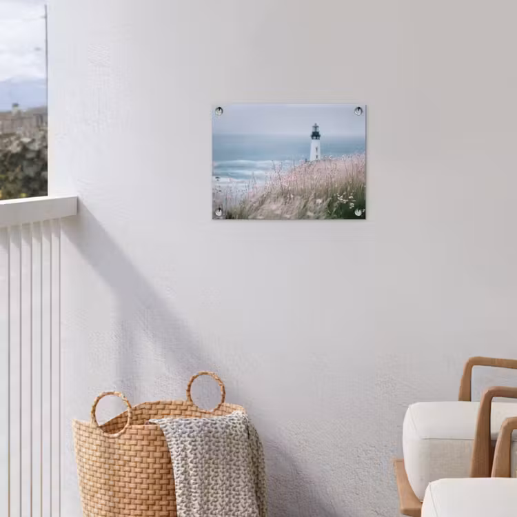 Tuinposter - Vuurtoren - Klif - Zee - Bloemen — 3