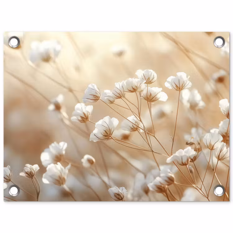 Tuinposter - Wilde - Bloemen - Wit — 1