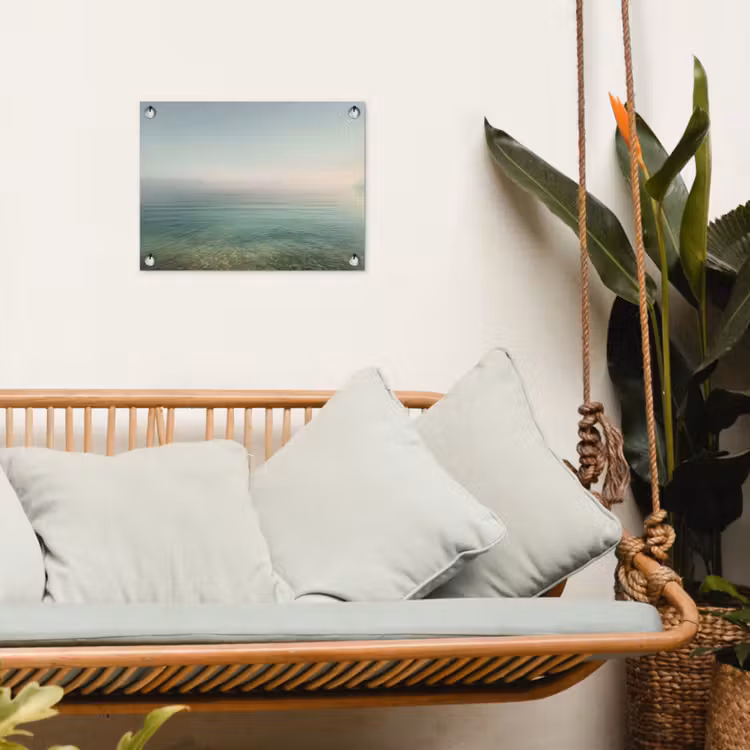 Tuinposter - Zee - Horizon - Blauw - Mist — 5