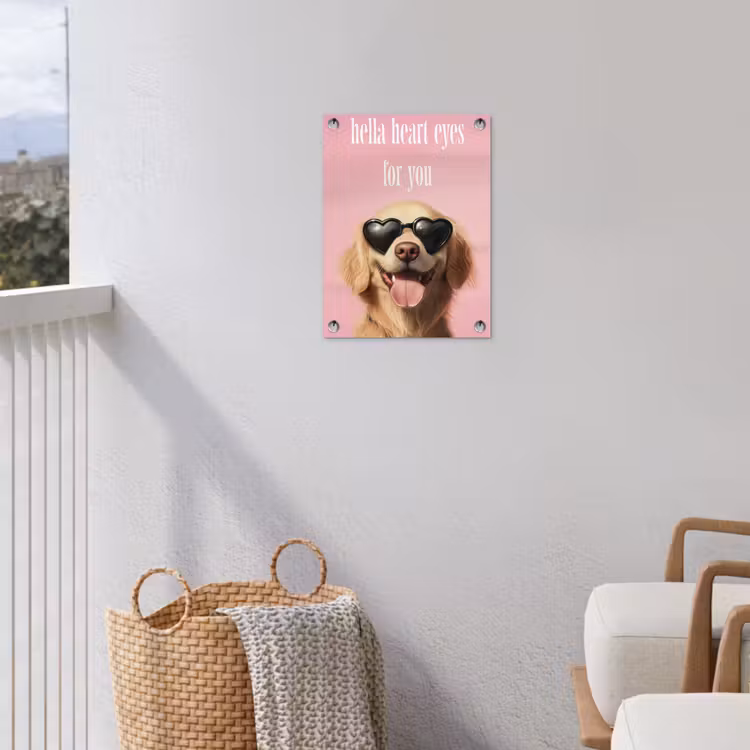 Tuinposter - Zonnebril - Hartjes - Hond - Valentijn — 3