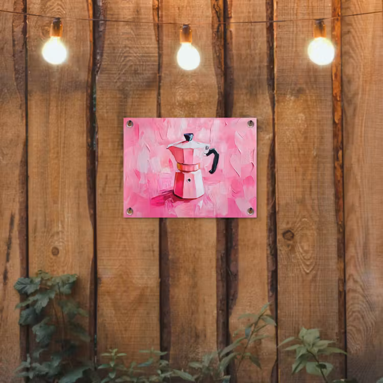 Tuinposter - Roze - Verf - Coffee — 2