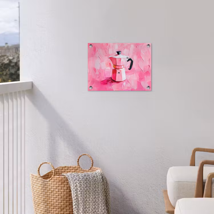 Tuinposter - Roze - Verf - Coffee — 3
