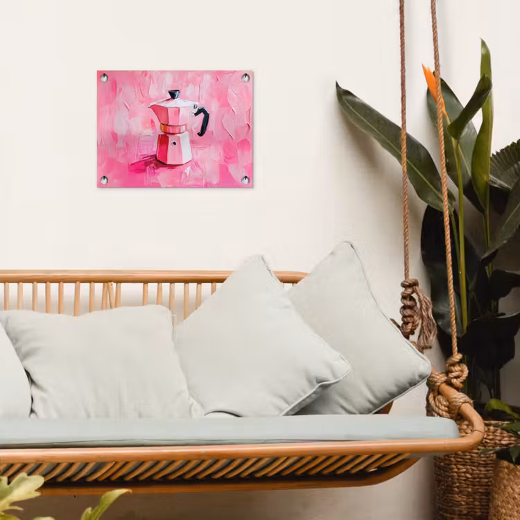 Tuinposter - Roze - Verf - Coffee — 5