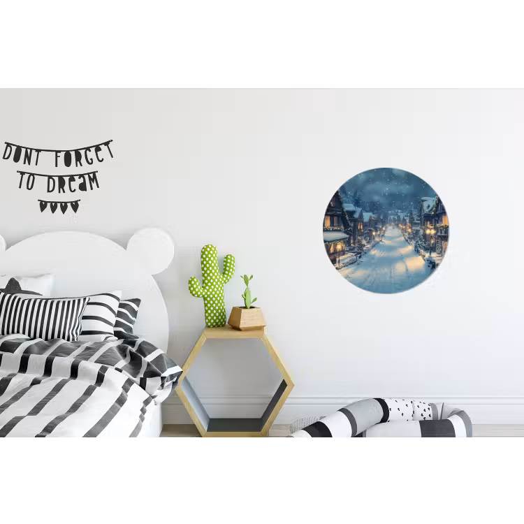 Wandcirkel - Aluminium - Kerstdorp - Kerst - Sneeuw - Winter — 5