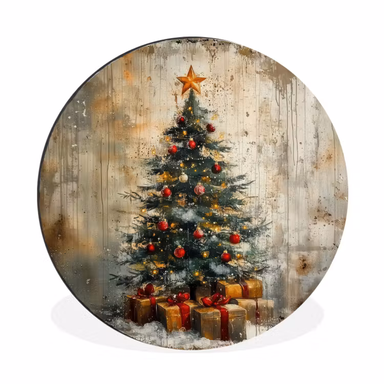 Wandcirkel - Aluminium - Kerstboom - Vintage - Kerst - Cadeau — 1