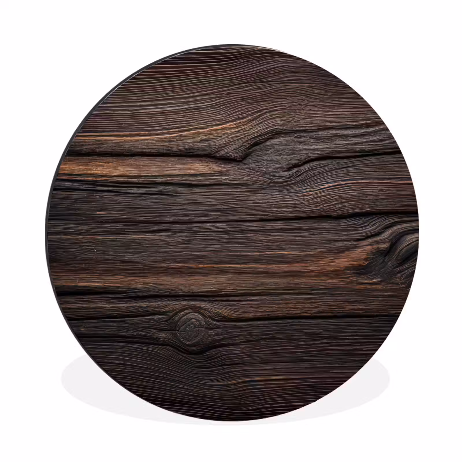 Wandcirkel - Aluminium - Hout - Grillige nerven — 1