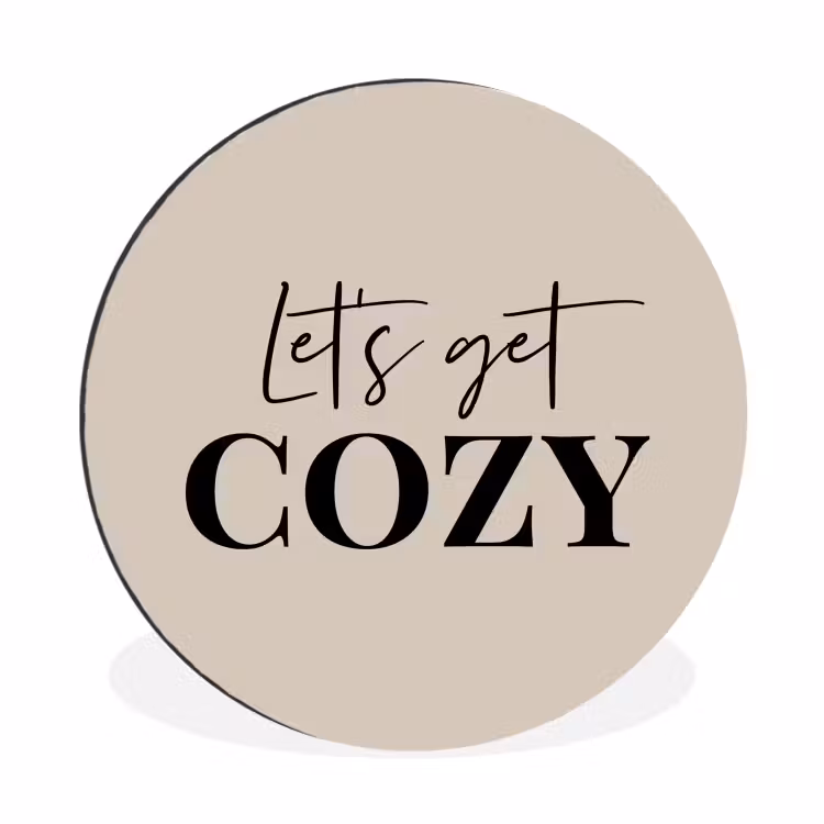 Wandcirkel - Aluminium - Beige - Winter - Quote - Cozy — 1