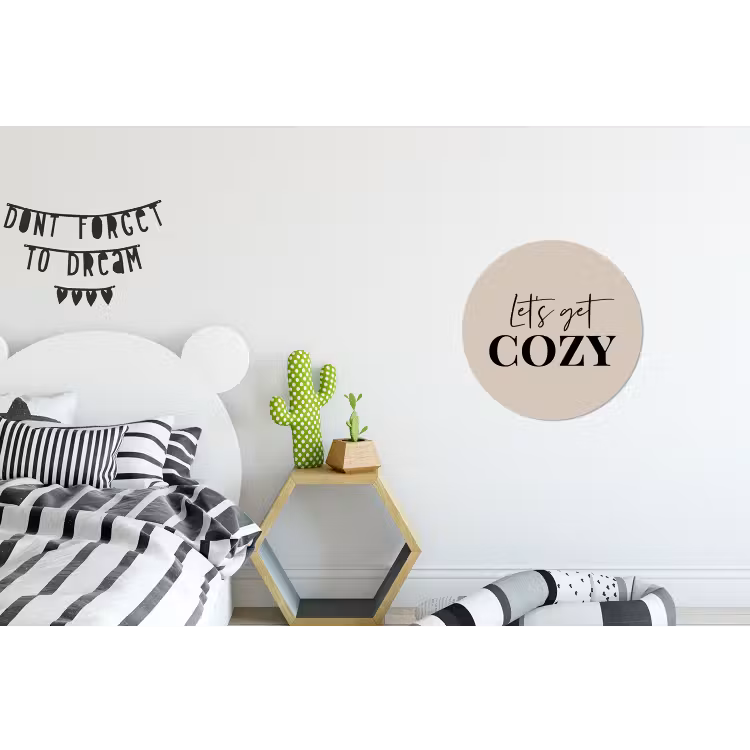 Wandcirkel - Aluminium - Beige - Winter - Quote - Cozy — 5