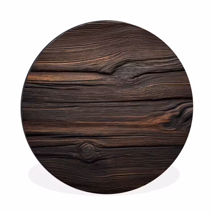 Wandcirkel - Aluminium - Hout - Grillige nerven — 1