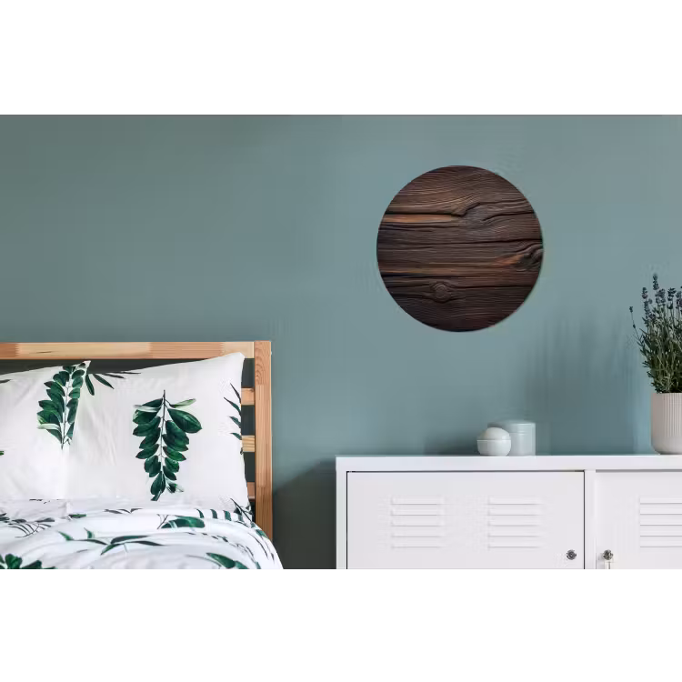 Wandcirkel - Aluminium - Hout - Grillige nerven — 4
