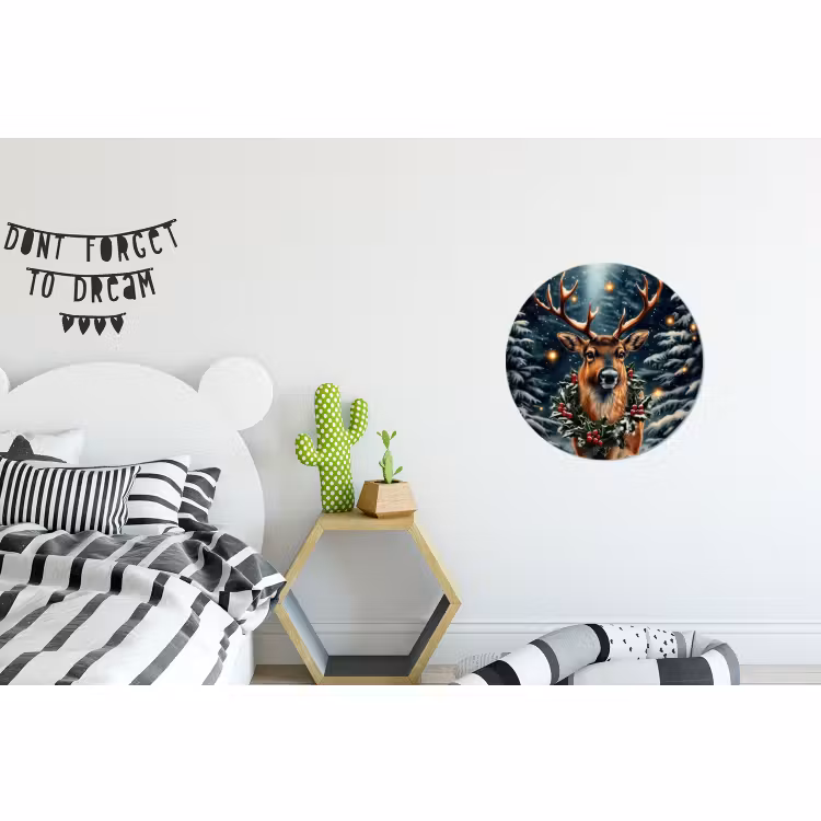 Wandcirkel - Aluminium - Kerst - Magie - Bos - Kleurrijk — 5