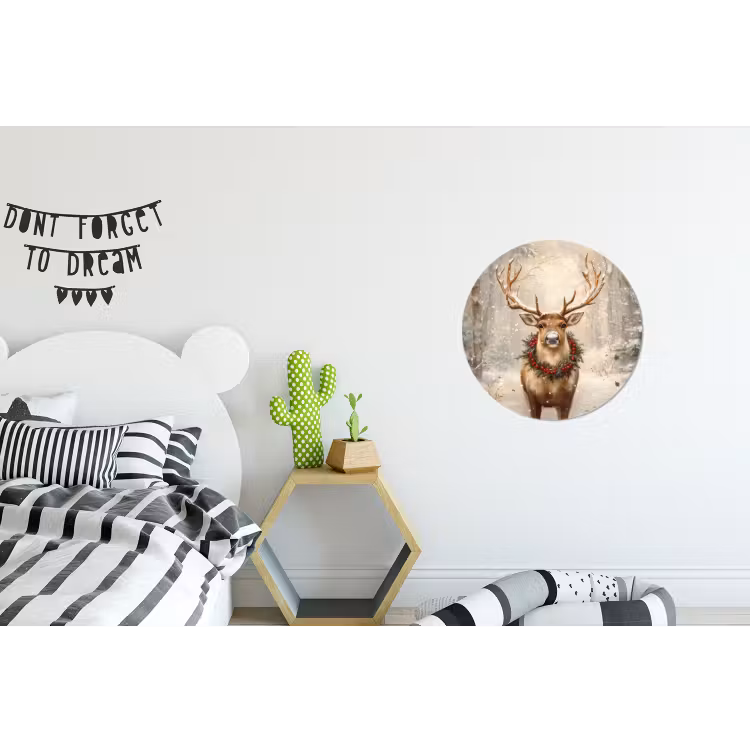 Wandcirkel - Aluminium - Kerst - Rendier - Winter - Krans — 5