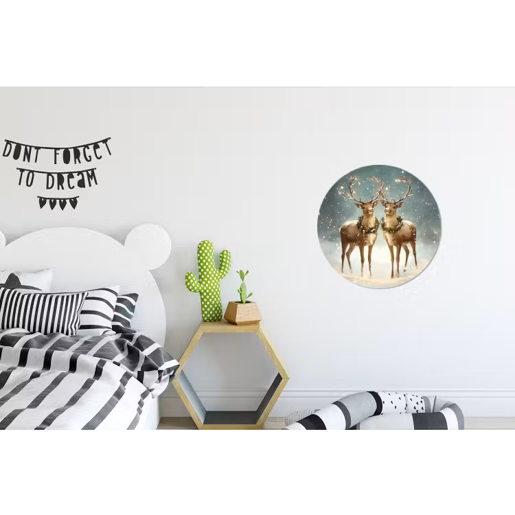 Wandcirkel - Aluminium - Kerstmagie - Winterwoud - Rendier — 5